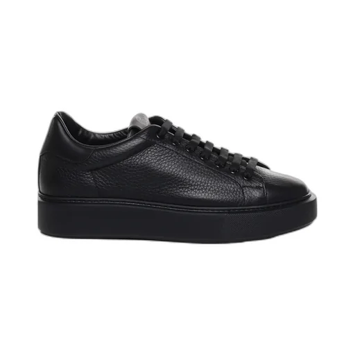 Pebbled Leather Low-Top Sneakers