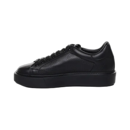 Pebbled Leather Low-Top Sneakers
