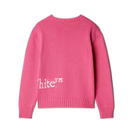 Off-White Kids Logo-Printed Crewneck Knitted Jumper