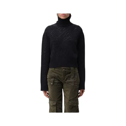 Blumarine Embellished Roll-Neck Knitted Jumper