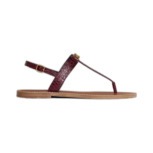 Celine Triomphe Thong In Crocodile Stamped Calfskin