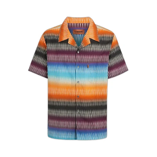Gradient Chevron-Print Shirt