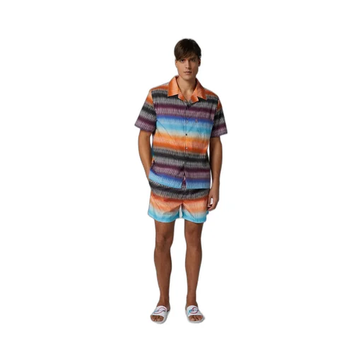 Gradient Chevron-Print Shirt