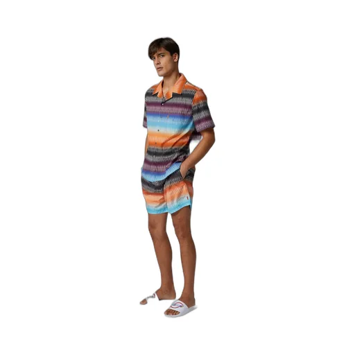 Gradient Chevron-Print Shirt