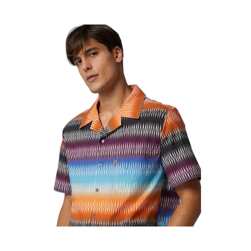 Gradient Chevron-Print Shirt
