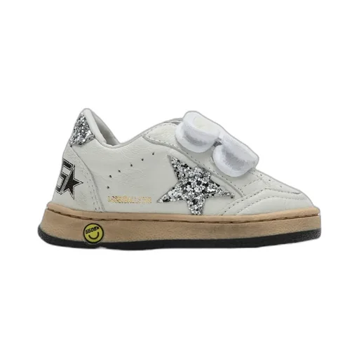 Golden Goose Kids Glitter-Detailed Round Toe Sneakers