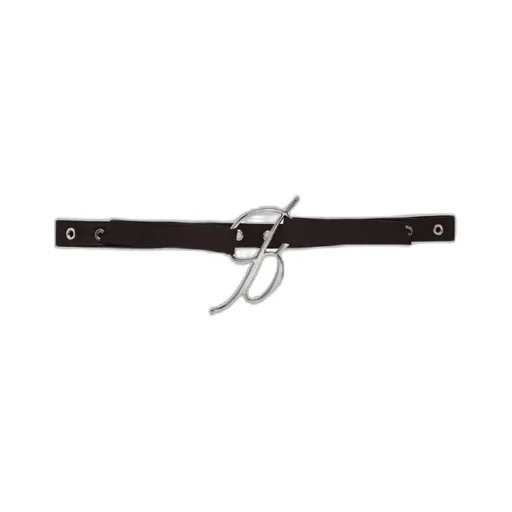 Logo-Buckle Leather Belt