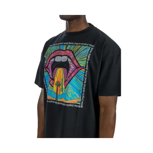 Palm Angels Crazy Mouth Straight Hem T-Shirt