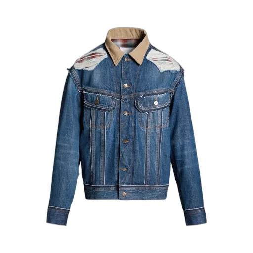 Maison Margiela Distressed Denim Button-Up Jacket