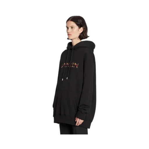 Lanvin Logo Detailed Drawstring Hoodie
