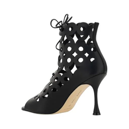 Manolo Blahnik Taralo Geometric Cut-Out Boots