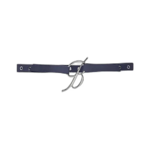 Logo-Buckle Leather Belt