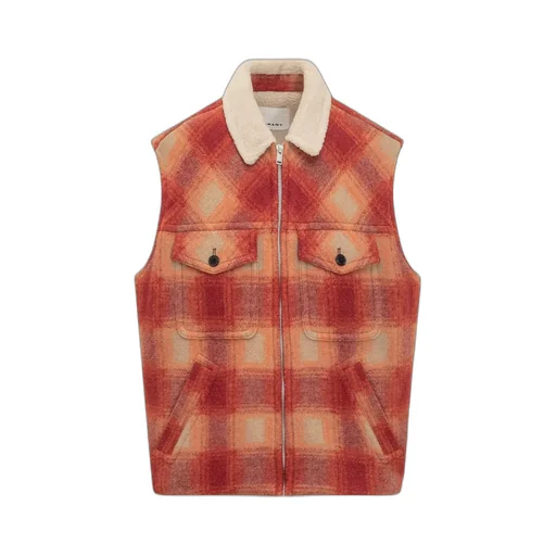 Isabel Marant Plaid Checked Zip-Up Gilet