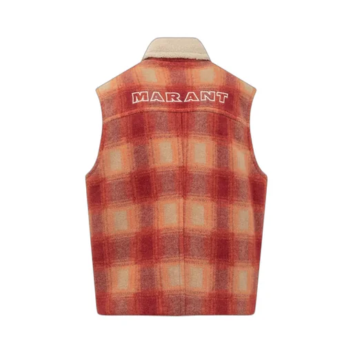 Isabel Marant Plaid Checked Zip-Up Gilet