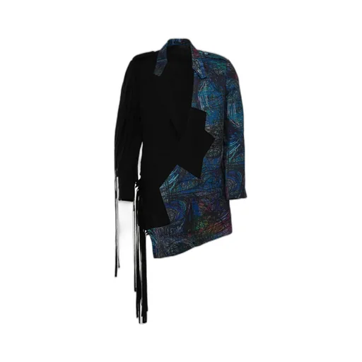 Spliced Design Suit Jacket