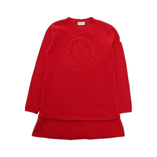 Moncler Enfant Logo Intarsia Knit Crewneck Dress