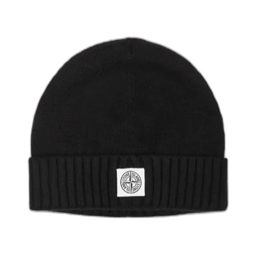 Stone Island Junior Logo Patch Knitted Beanie