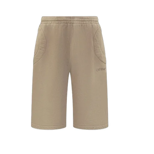 Off-White Logo Detailed High Waist Shorts