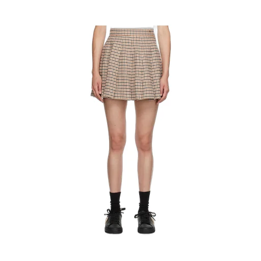 Palm Angels Checked High-Waisted Mini Skirt