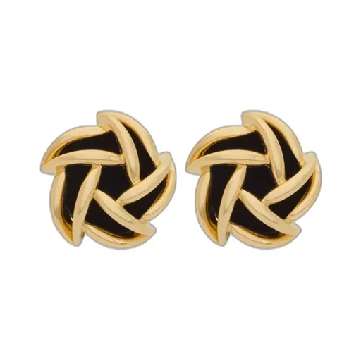 Saint Laurent Floral Motif Clip On Earrings
