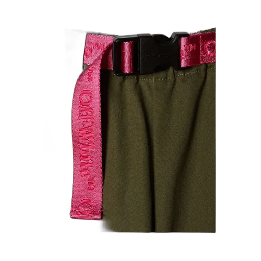 Off-White Kids Logo-Waistband Belted Cargo Trousers