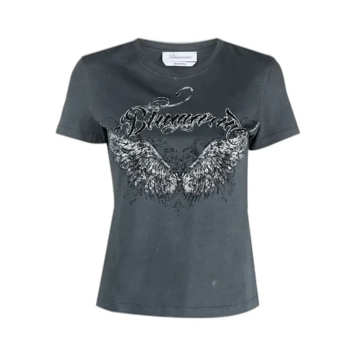 Blumarine Logo Printed Jersey T-Shirt