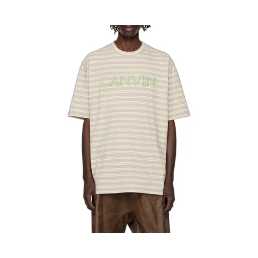 Striped Logo-Embroidered T-Shirt