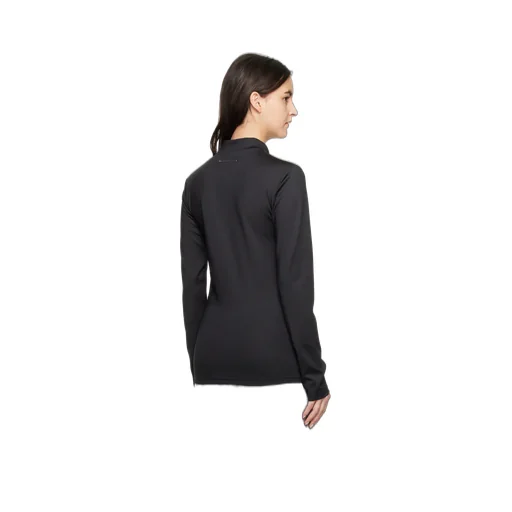 Embroidered Mock-Neck T-Shirt