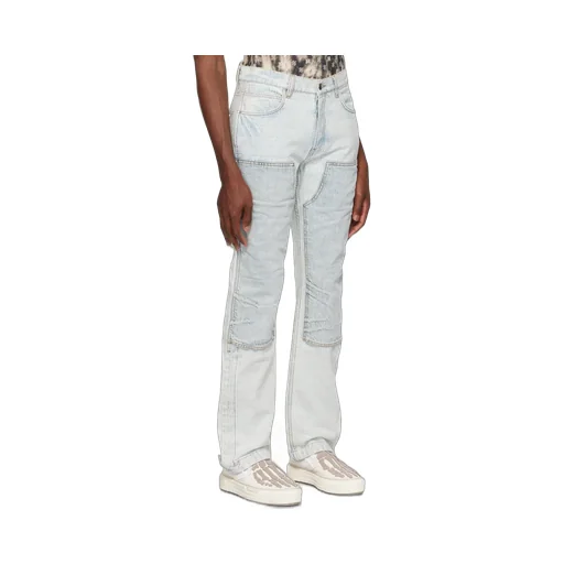 Jacquard Straight-Leg Carpenter Jeans