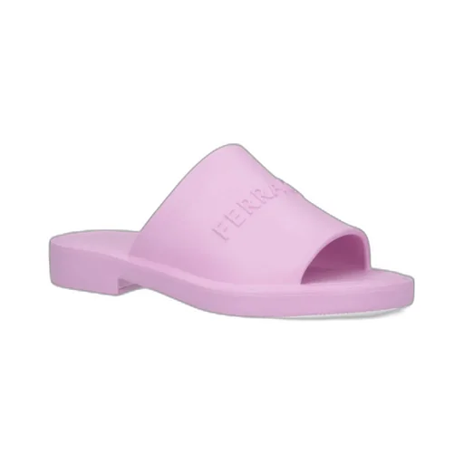 Salvatore Ferragamo Logo Embossed Slip-On Slides