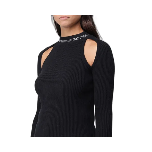Gcds Bling Embellished Cut-Out Knitted Top