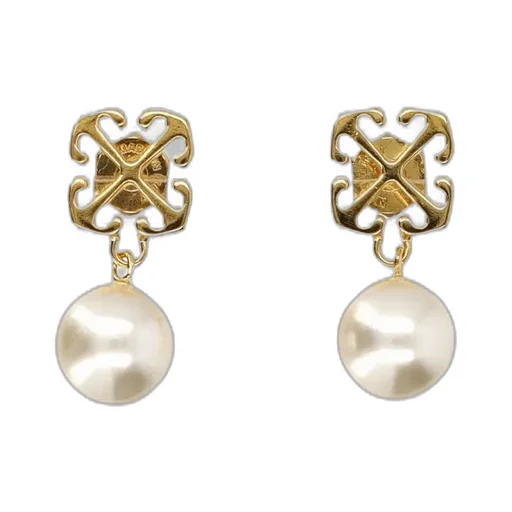 Off-White Arrows Embellished Drop Earrings