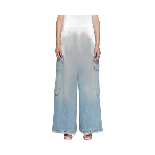 Palm Angels Wide Leg High Waist Jeans