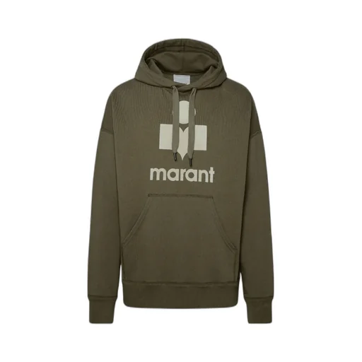 Isabel Marant Miley Logo Printed Drawstring Hoodie