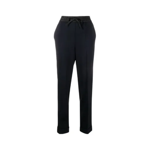 Mid-Rise Straight-Leg Trousers