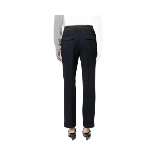 Mid-Rise Straight-Leg Trousers
