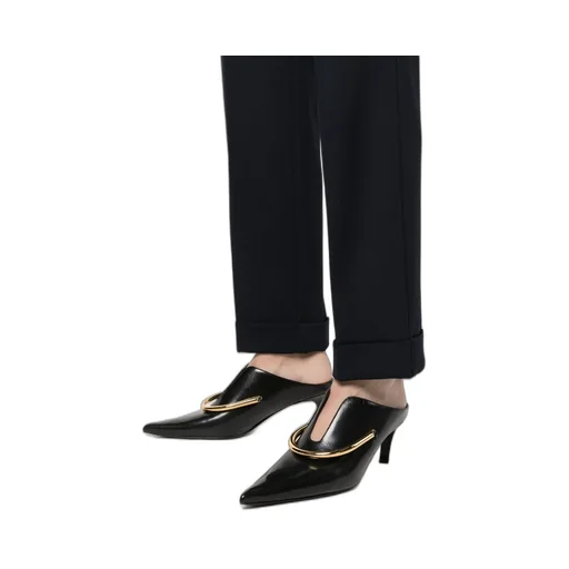 Mid-Rise Straight-Leg Trousers