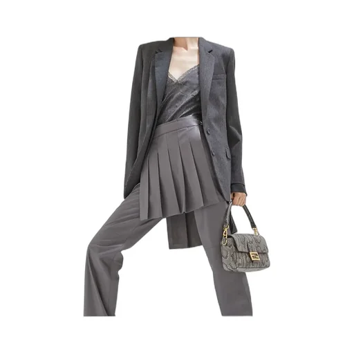 Fendi Single-Breasted Striped Tailored Blazer