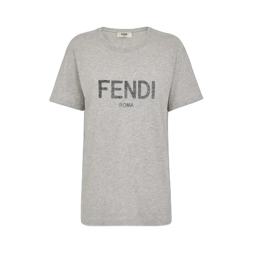 Fendi Logo Printed Crewneck T-Shirt