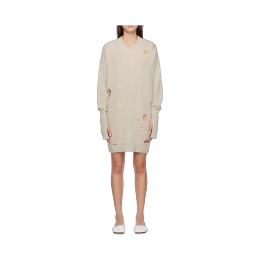 Mm6 Maison Margiela Distressed Knitted Dress