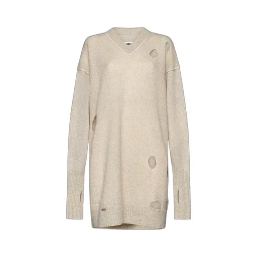 Mm6 Maison Margiela Distressed Knitted Dress