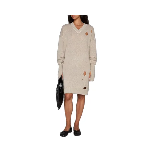 Mm6 Maison Margiela Distressed Knitted Dress