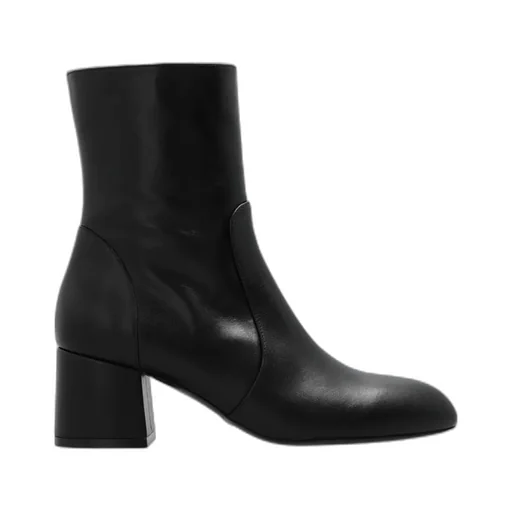 Stuart Weitzman Flareblock Side-Zip Ankle Boots