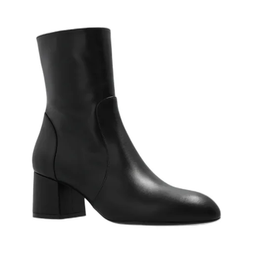 Stuart Weitzman Flareblock Side-Zip Ankle Boots