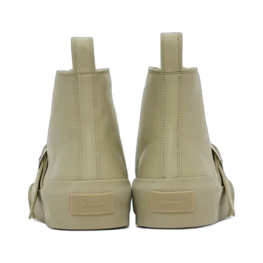 Round Head Strapped High-Top Casual Sneakers