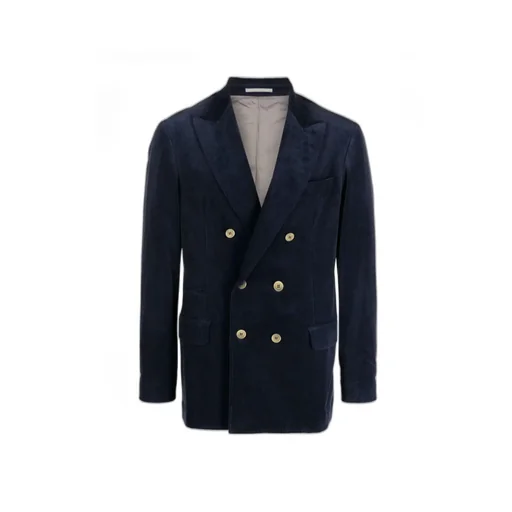 Double-Breasted Velvet Blazer