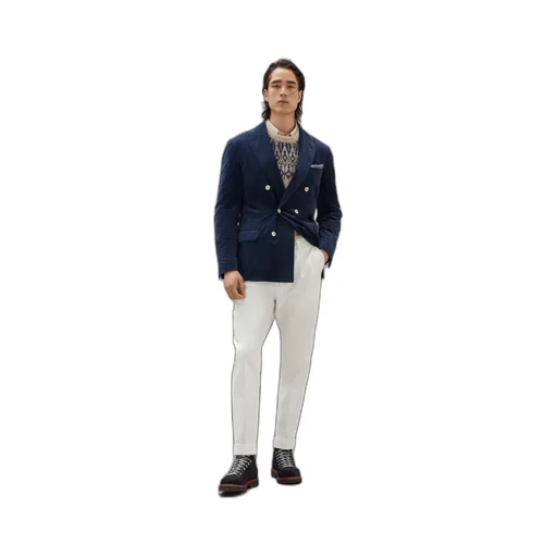 Double-Breasted Velvet Blazer
