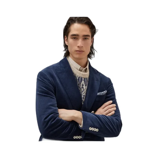 Double-Breasted Velvet Blazer