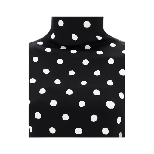 Polka-Dot Print Satin Blouse