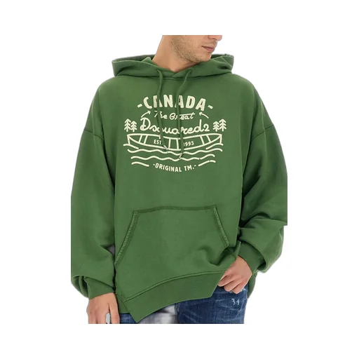 Dsquared2 Slogan Printed Drawstring Hoodie
